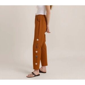 ROARK Trail Pants in Heart Studio Tobacco Celestial Embroidered Design Medium
